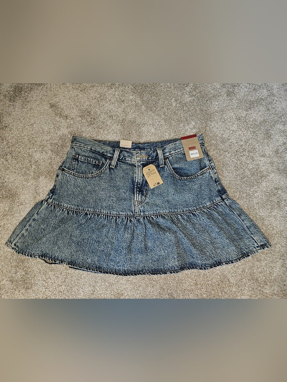 Levi's Flounce Denim Mini Skirt